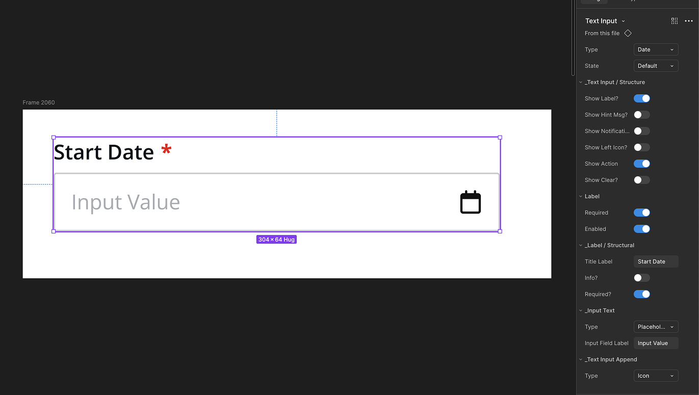 Component library overview — Text input component setup