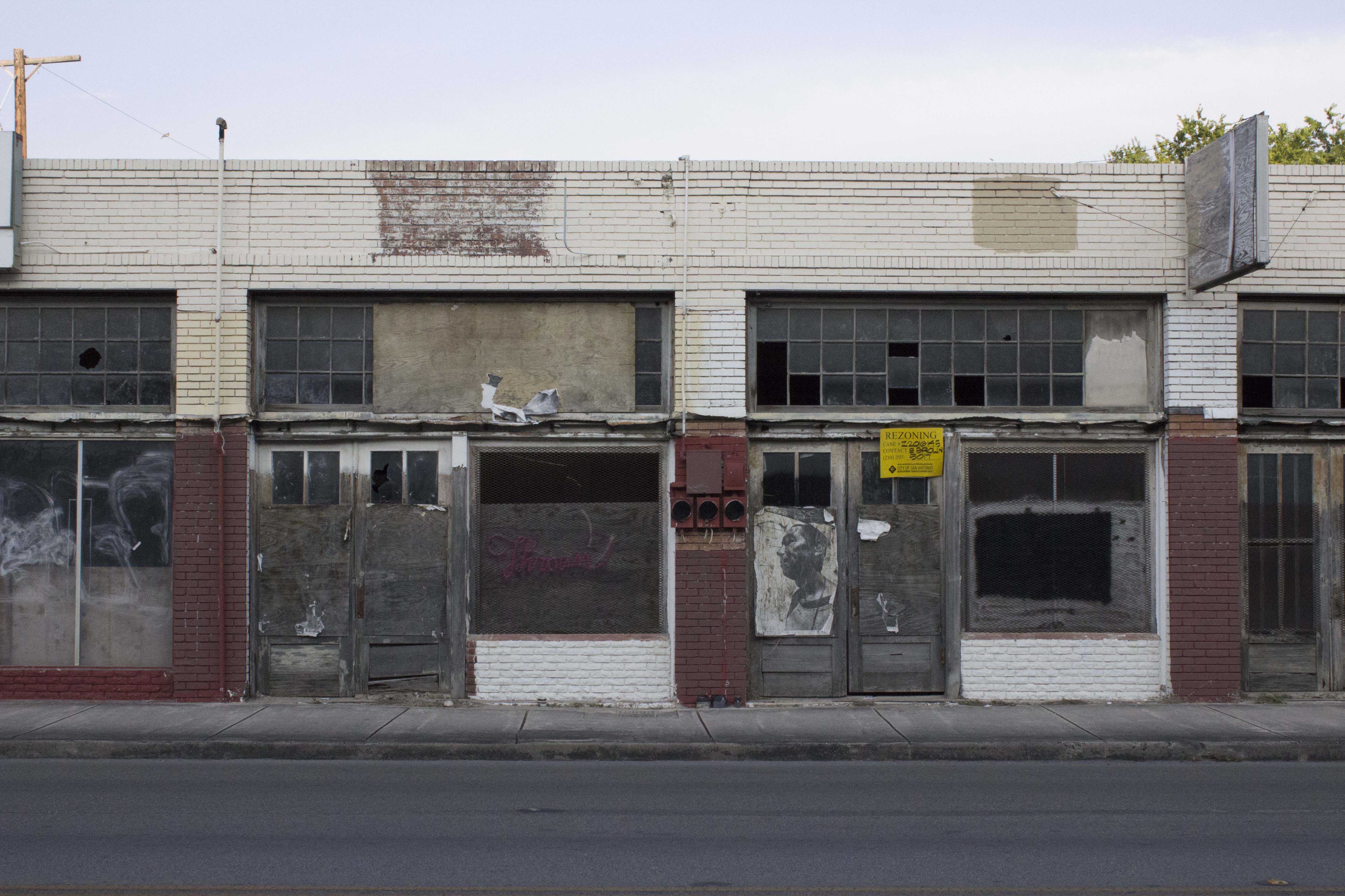 Abandoned small business strip