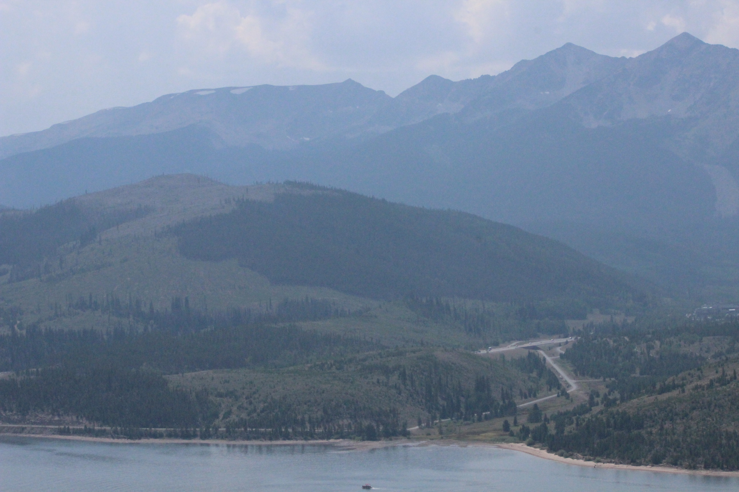 Lake view from mountain side