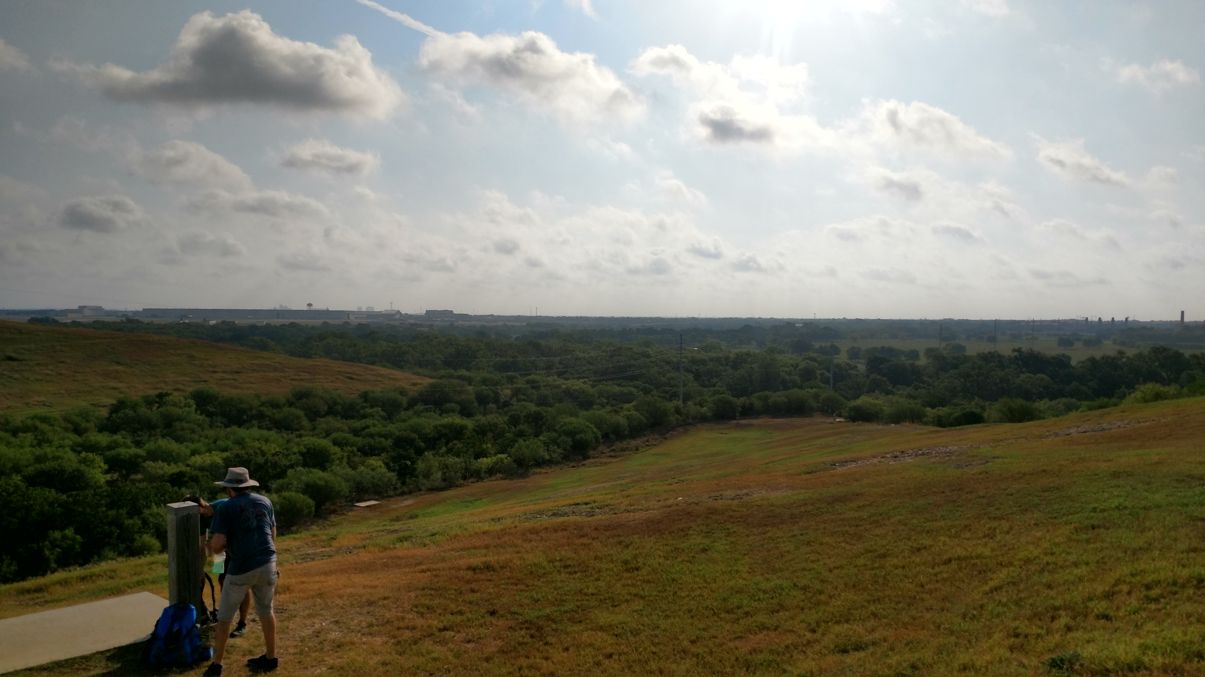 View from hilltop overlooking south San Antonio