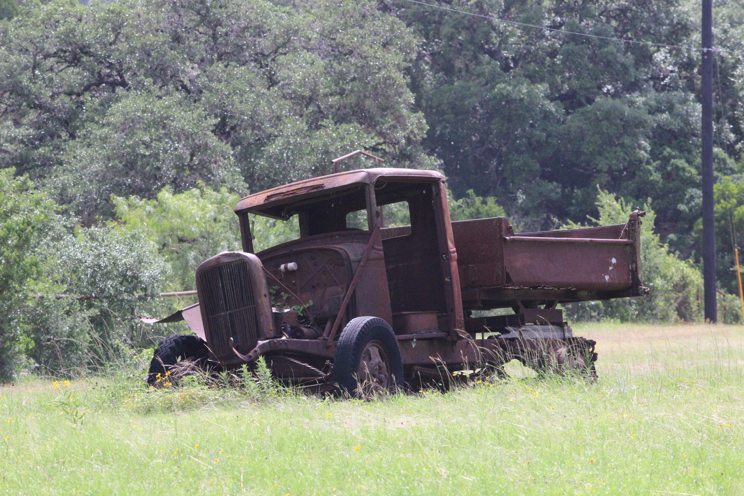 Rusted and abandoned farm equipment