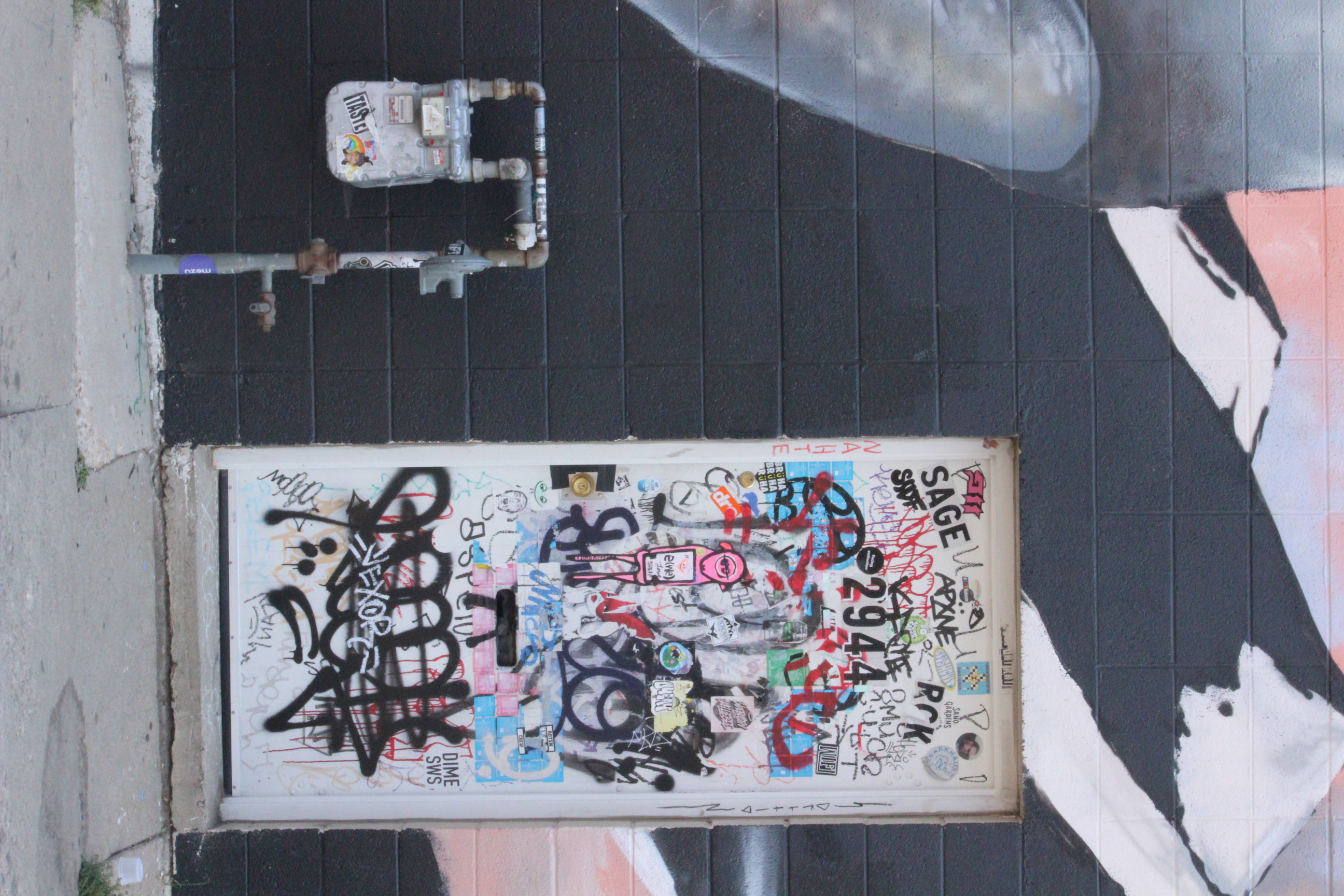 Back alley door to local small business
